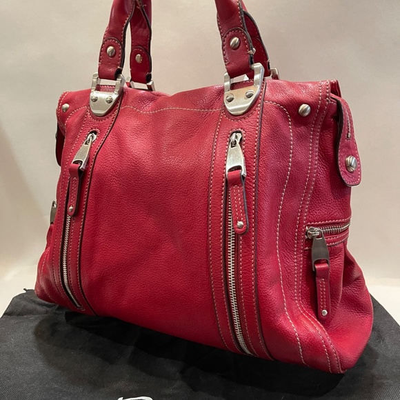 B Makowsky Red shoulder/arm bag - Picture 5 of 13